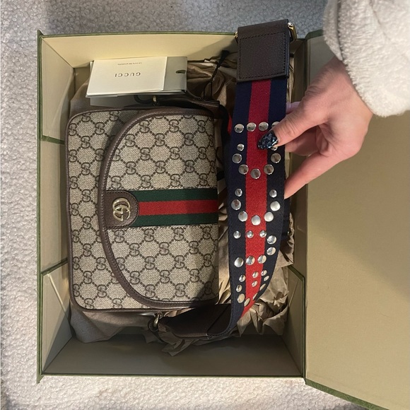 BRAND NEW Gucci Ophidia GG mini shoulder bag - Picture 10 of 13